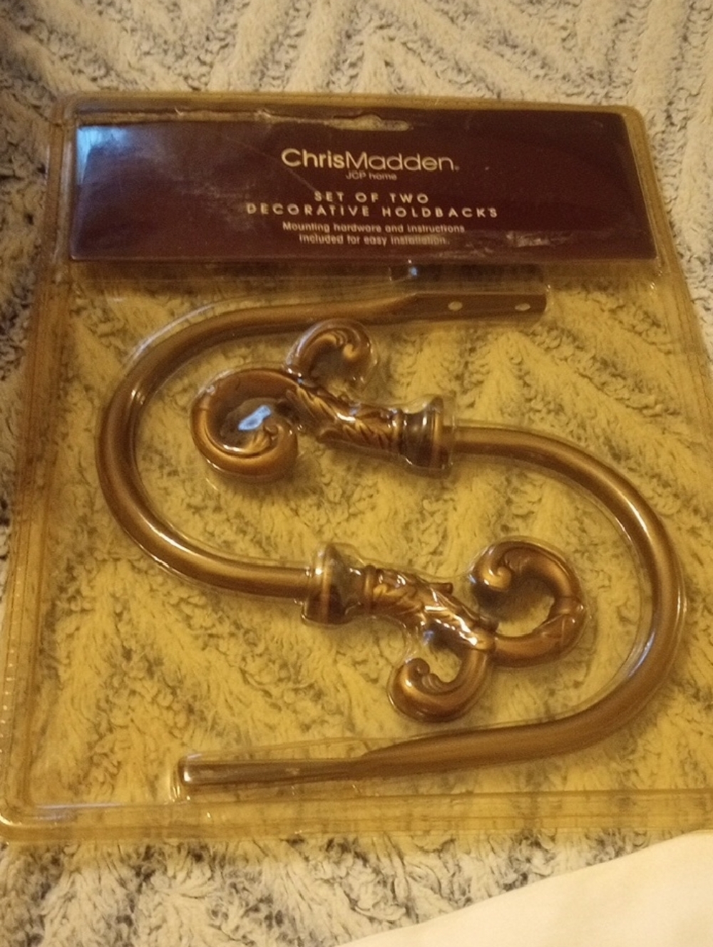 Chris Madden Brown Decorative Curtain Holdbacks - Set of Two